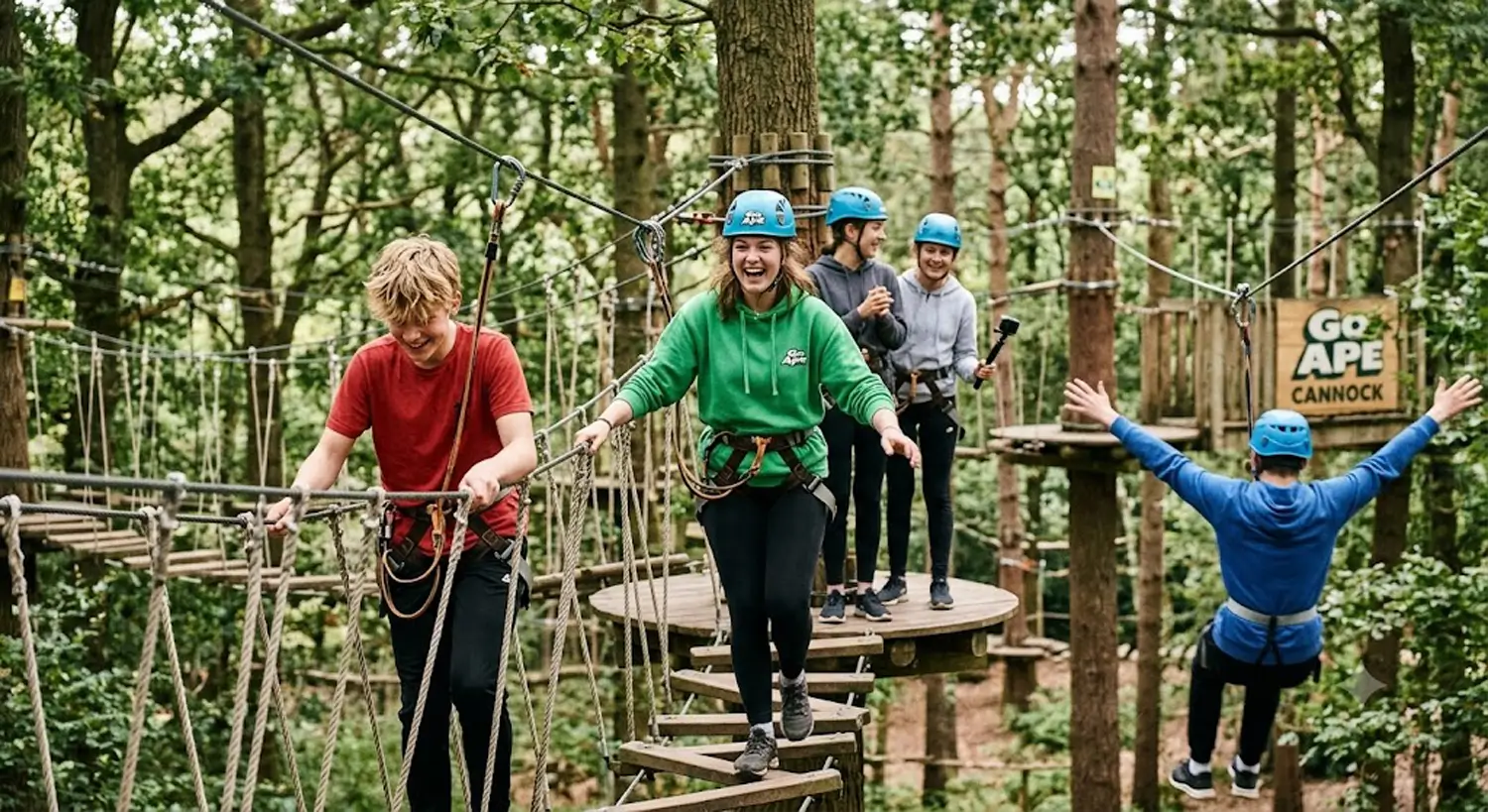 EEFXA4A: Teen Scheme Go Ape Treetop Adventure at Sacred Heart Church