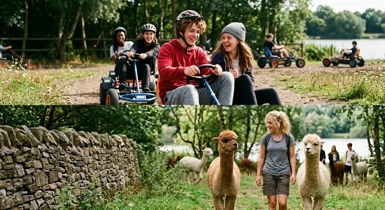 E7O5J1N: Teen Scheme Kingsbury Water Park and Alpaca Walk at Sacred Heart Church